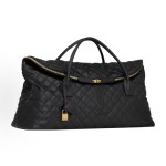 SAINT LAURENT YSL ES quilted vintage travel bag for women in black